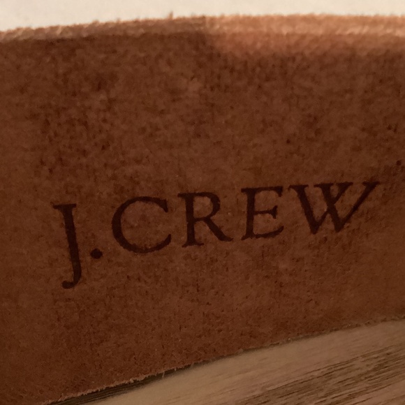 J. Crew Wide Leather Belt with Brass Buckle in Natural Tan Leather main image 7